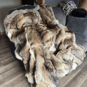 Coyote Fur Throw Blanket