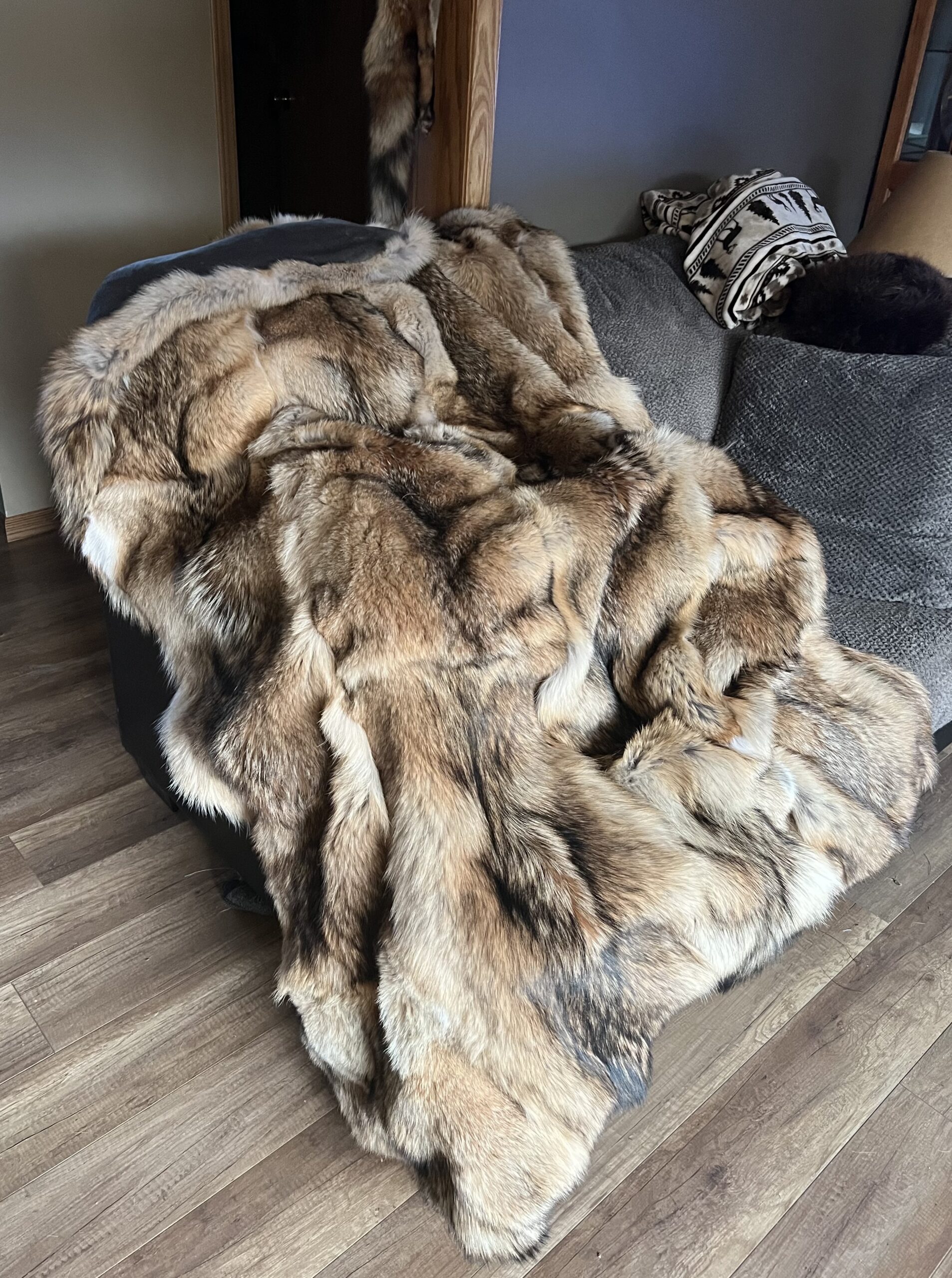 Coyote Fur Throw Blanket